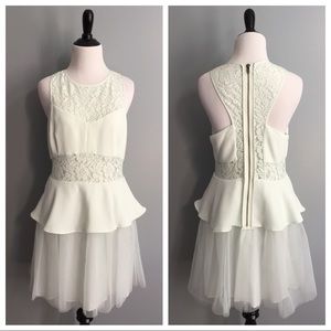 BCBGeneration mint lace & tulle dress